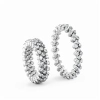 Anneau Serafino Consoli Brevetto Collection in Or blanc Diamante RMS 3F2 WG WD